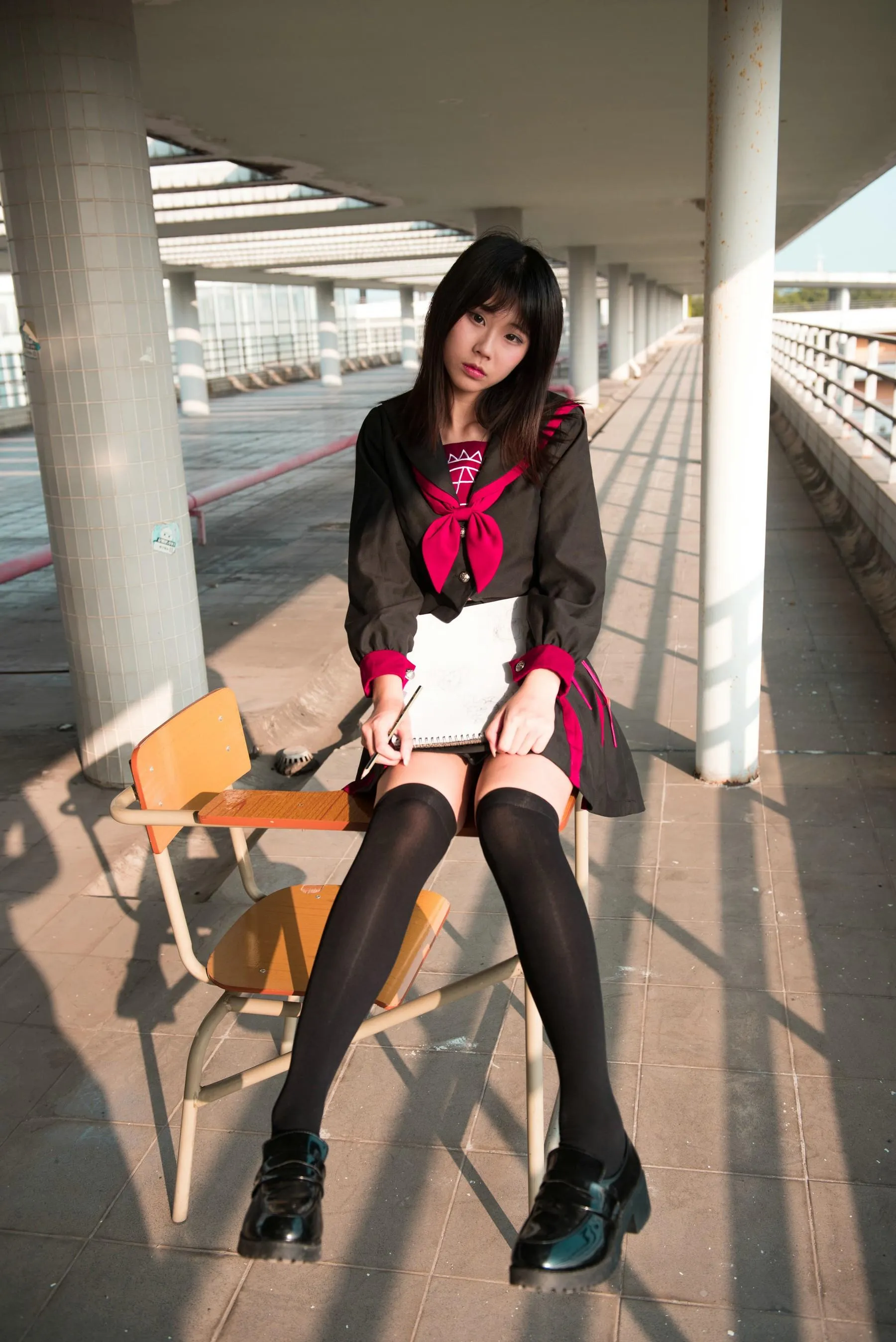 [魔镜街拍] NO.141 活力美术生JK美少女 [288P]插图5